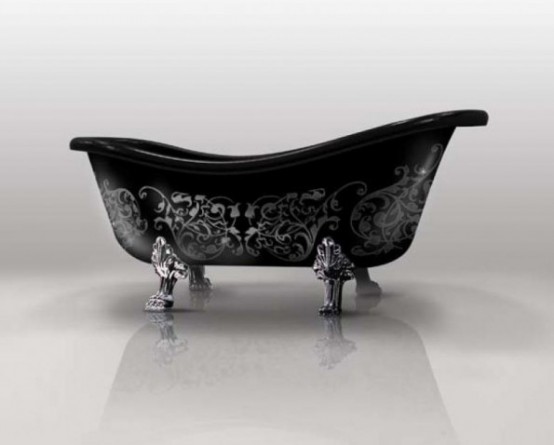 ванна черного цвета