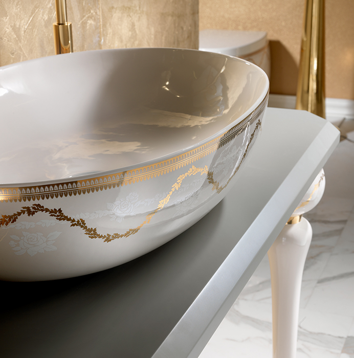 раковина для ванной с классическим декором