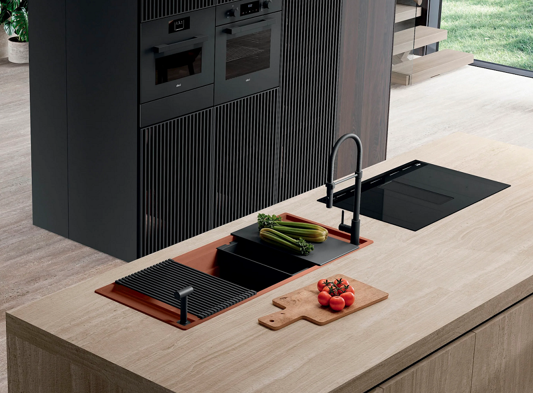 MIXOLOGY By Elleci большая кухонная гранитная мойка workstation