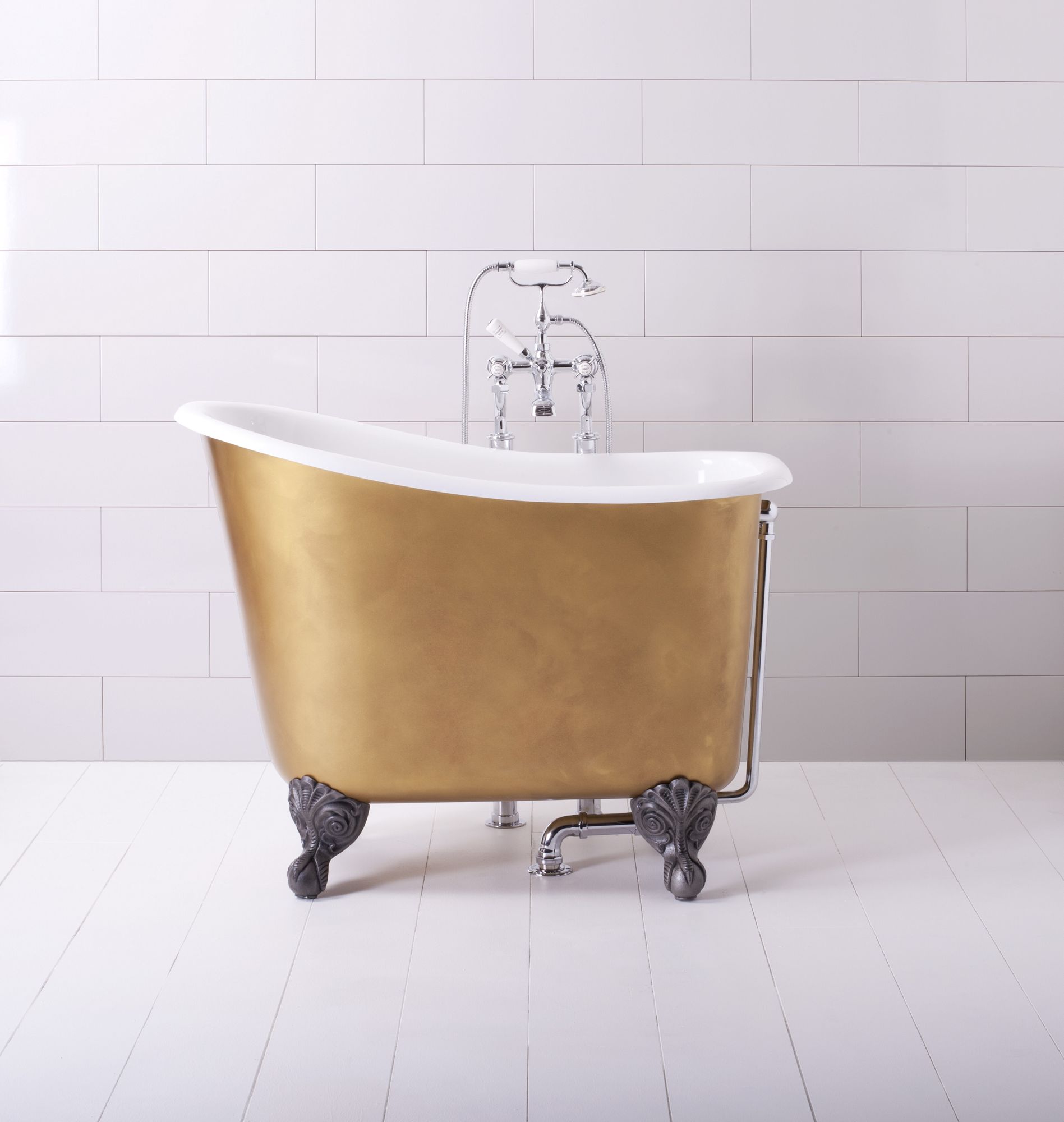 TUBBY TUB Traditional Bathrooms узкая и высокая ванная в классическом стиле на лапах из минерального литья (ALB.20.CP)