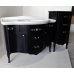 Palladio Bagno Pui комплект мебели для ванной классика 110 см черная матовая, фурнитура хром