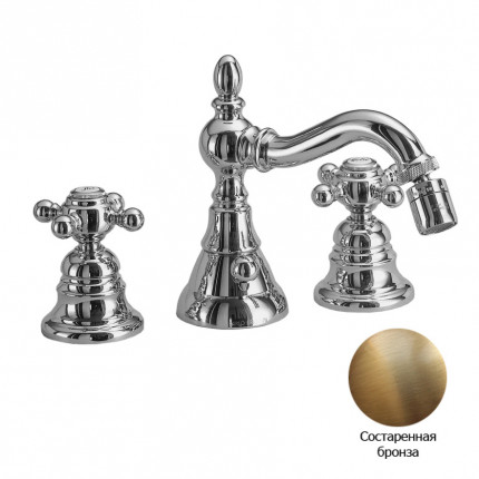 Elizabeth FIMA Carlo Frattini смеситель для биде на три отверстия, бронза Elizabeth FIMA Carlo Frattini смеситель для биде на три отверстия, бронза