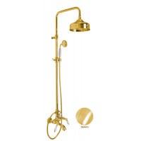 Herend Fima Carlo Frattini душевая колонна настенного монтажа, в ретро стиле с носиком для ванны, бронза, золото