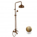 Herend Fima Carlo Frattini душевая колонна настенного монтажа, в ретро стиле с носиком для ванны, бронза, золото