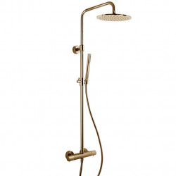 FIMA Carlo Frattini душевая стойка с термостатом, брашированное золото