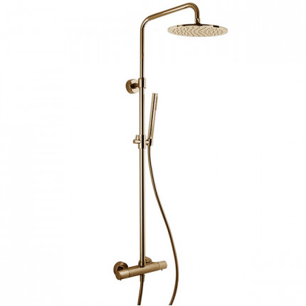 FIMA Carlo Frattini душевая стойка с термостатом, брашированное золото