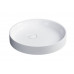 Catalano Horizon 50 см круглая плоская накладная на столешницу раковина из керамики со смещенным сливом, белая В НАЛИЧИИ