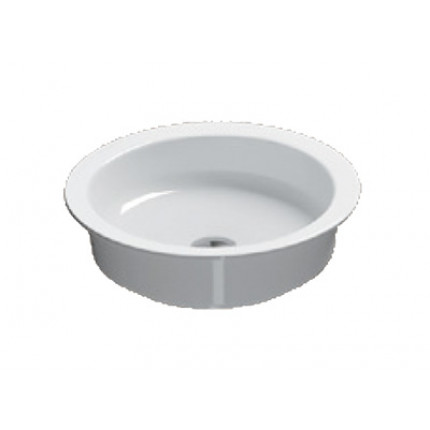 ZERO TONDO Раковина дизайнерская накладная диаметр 48 см, белая керамика В НАЛИЧИИ