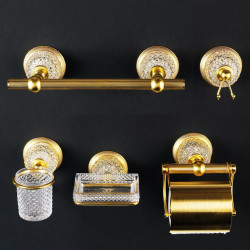 Dome Cristal аксессуары для ванной настенные с хрустальными элементами Cristal et Bronze