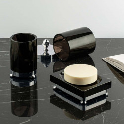 Obsidienne LISSE Cristal et Bronze элитные аксессуары классика для ванной и дома обсидиан