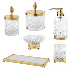 Losange Cisele Cristal et Bronze премиум аксессуары для ванной хрусталь, золото В НАЛИЧИИ
