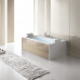 Sensual Hafro ванна дизайнерская прямоугольная из минерального литья Corian с аэромассажем с полками