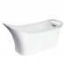 Axor Urquiola ванна дизайнерская, искусственный камень, напольная 182 х 80 см высота 87/69 см, цвет: белый