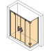 4-угольная двухсекционная раздвижная дверь Huppe с неподвижными сегментами и боковой стенкой