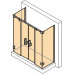 4-угольная 2-х секционная раздвижная дверь Huppe с неподвижными сегментами и двумя боковыми стенками