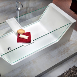 Look Knief спа ванна акриловая с прозрачными стеклянными бортами 180х80 см, с аэромассажем (опционально)