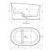 Sit Knief дизайнерская ванна отдельностоящая овальная из акрила 135х80 см