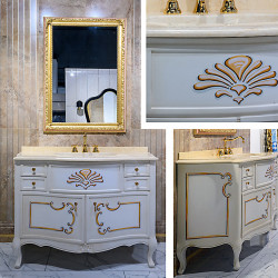 GOLD Lineatre Комплект мебели премиум 130 см, классика, декор с патиной