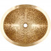 B018 раковина встраиваемая овальная 47х40см из бронзы с фактурным дамасским рисунком Oval Brocade Linkasink хром бронза золото никель