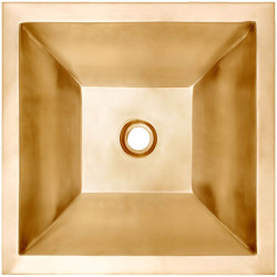 COCO SMOOTH Linkasink раковина квадратная встраиваемая из металла 40х40см полированная или матовая сталь, полированное или матовое золото (латунь)