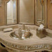 Riatta Pattern врезная раковина для ванной овальная ар-деко 49х38 серебро, никель, золото, медь, бронза, латунь