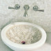 MOTHER OF PEARL Linkasink круглая раковина из мрамора инкрустированная перламутром 