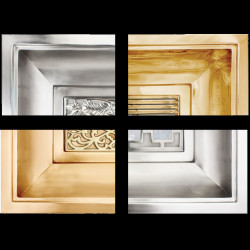 Tiffany Linkasink раковина встраиваемая прямоугольная 53х38см, полированная или матовая сталь, полированное или матовое золото (латунь)