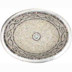 MOSAIC Oval Linkasink встраиваемая овальная раковина из латуни декорированная мозаикой