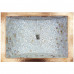 V016 раковина из бронзы под столешницу декорированная мозаикой из перламутра Linkasink