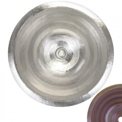 C024 встраиваемая сверху/снизу круглая раковина (мойка) из металла 42см STRIPED ROUND Linkasink медь бронза никель