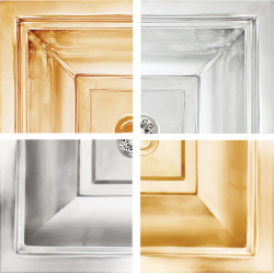 Tiffany Square Linkasink раковина встраиваемая квадратная 40х40см, полированная или матовая сталь, полированное или матовое золото (латунь)