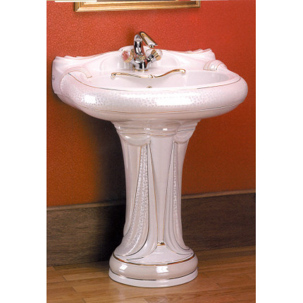 Queen Ceramica Ala раковина тюльпан в викторианском стиле с декором (или без)