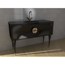 Sole Nea комплект мебели для ванной комнаты черная 48 x 120 x 85 h см