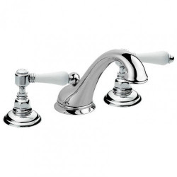 Nicolazzi Classica 1408-78 смеситель ретро для раковины, ручки керамика белая