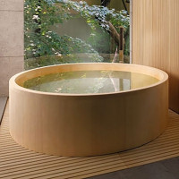 O-Bath Ванна деревянная отдельностоящая круглая, в японском стиле ofuro