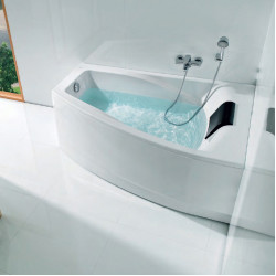 Hall Roca асимметричная акриловая угловая ванна правая с гидромассажем 150х100