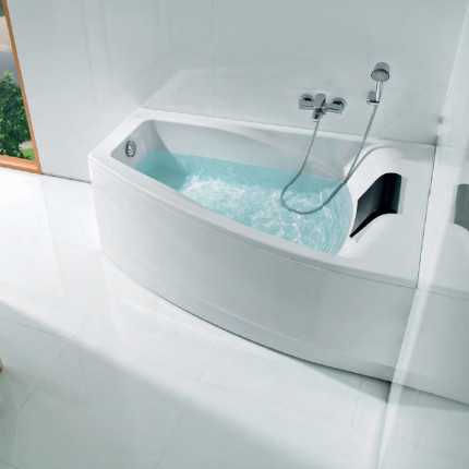 Hall Roca асимметричная акриловая угловая ванна правая с гидромассажем 150х100
