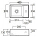 Agile Simas раковина навесная/накладная компактная с минибортиком по периметру (высота 13 см), размер 40х20 40х27 50х27 см