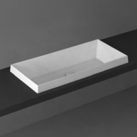 Agile Simas раковина полувстраиваемая прямоугольная 60х36 и 80х36 см белая, керамика