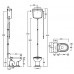 Arcade Simas унитаз с высоким бачком на трубе, в классическом стиле, белый или черный