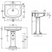 Lante Simas раковина с пьедесталом классика 70 или 90 см, белая, черная