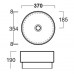 Po-mo Simas дизайнерская круглая высокая раковина на накладная или полувстраеваемая 33xh42 или 37xh19 см, белая, черная или цветная