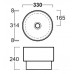 Po-mo Simas дизайнерская круглая высокая раковина на накладная или полувстраеваемая 33xh42 или 37xh19 см, белая, черная или цветная