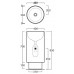 Po-mo Simas дизайнерская круглая напольная раковина 40xh85 см, белая, черная или цветная
