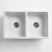 Q532 Simas полувстраиваемая "фермерская" мойка для кухни из керамики 83х50 см двойная