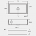 Q530 Simas полувстраиваемая "фермерская" мойка для кухни из керамики 75х50 см (2-х сторонняя, реверсивная)