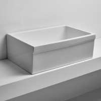 Hatria раковина накладная или встраиваемая прямоугольная, керамическая, белая, 120х45 см | 90х45 см