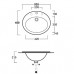 DESMO Simas раковина встраиваемая сверху, овальная 53,5x45 с отверстием под смеситель
