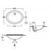 MARINE Simas раковина встраиваемая сверху, овальная 54,5х42 с плоским бортиком