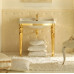 Tiffany World King консоль из латуни хром/золото/бронза + раковина ретро 90х56 см